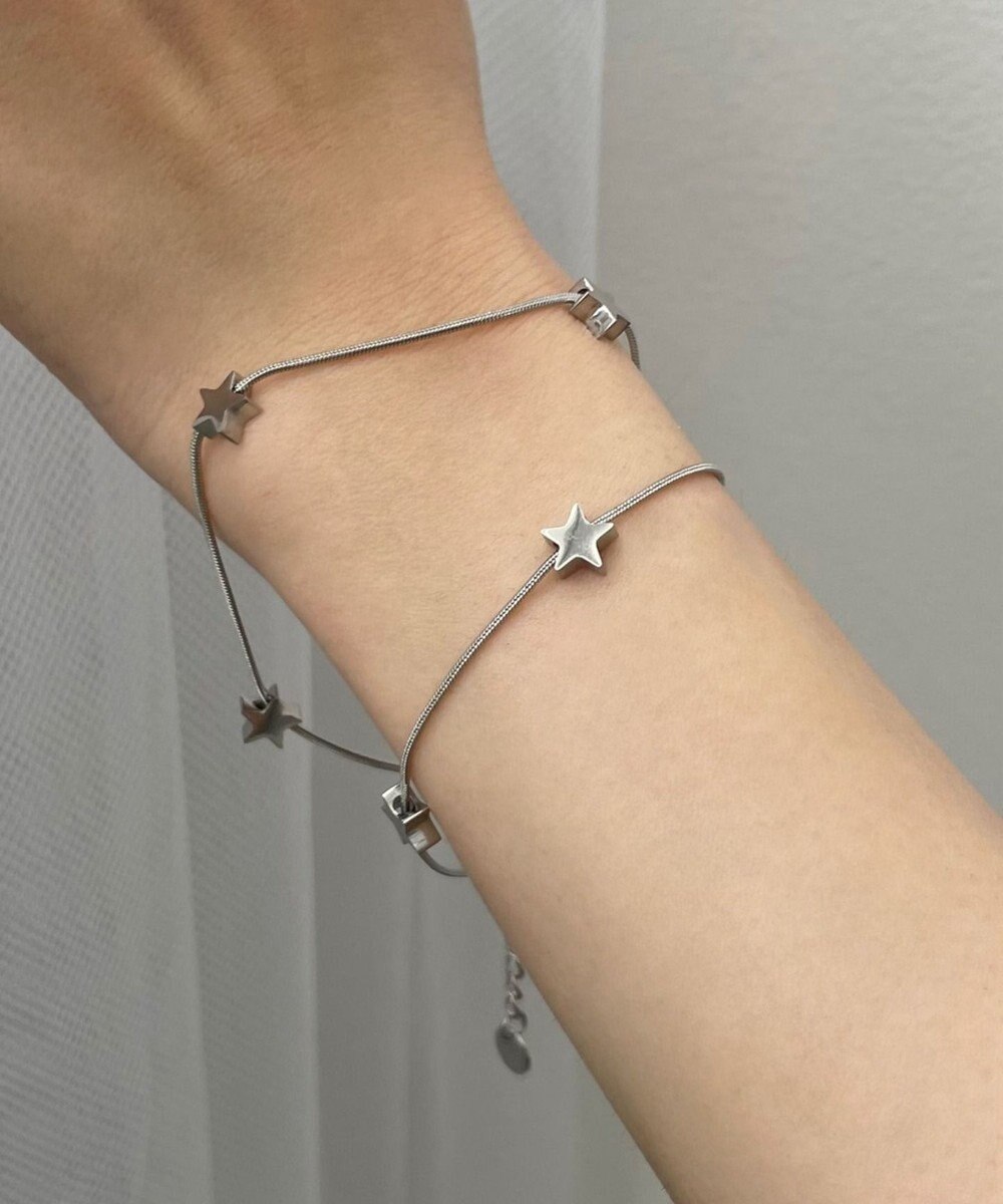 WEGO Lステンレスモチーフ2連ブレス 