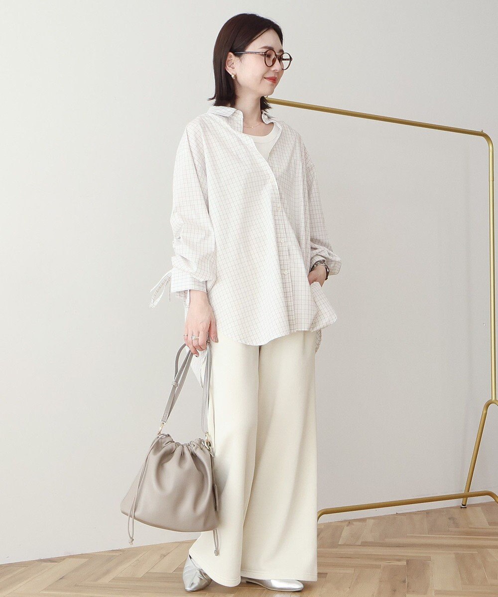 AMERICAN HOLIC 【イージーケア】バックギャザーリボンシャツ 