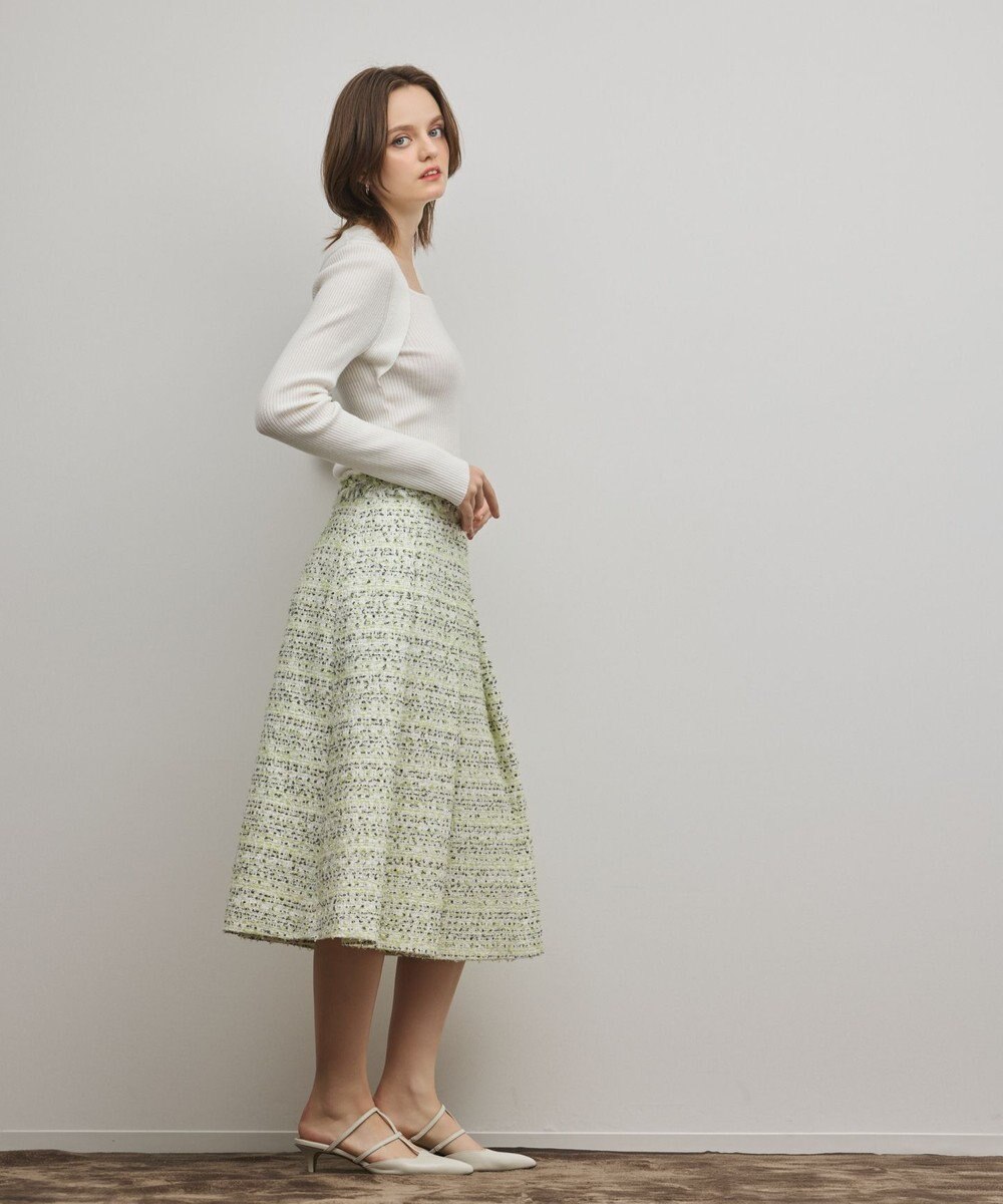 GRACE CONTINENTAL ミックスツイードスカート 