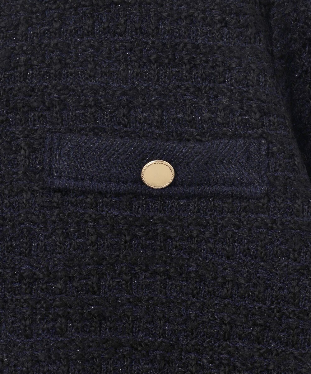 J.PRESS LADIES L 【洗える】TWEEDY ニット ジャケット 