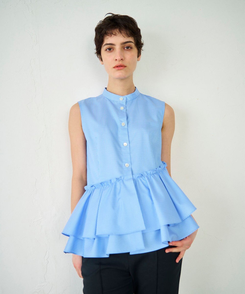 GRACE CONTINENTAL ヘムフリルノースリーブ 