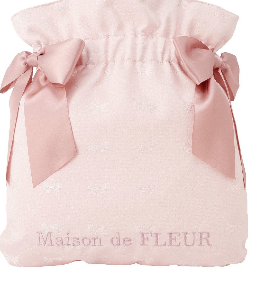 Maison de FLEUR リボンジャカードダブルリボントートバッグ 
