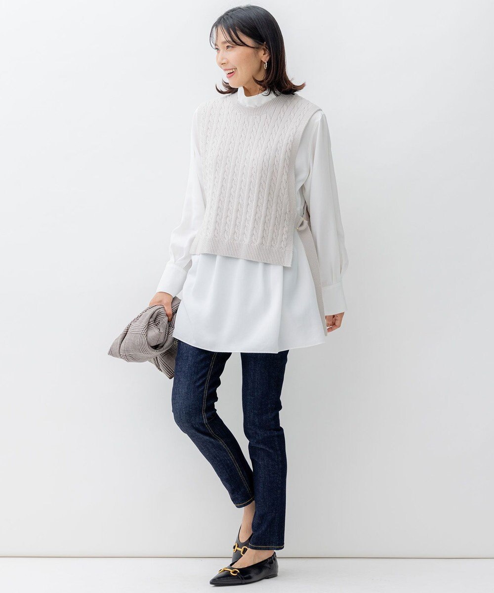 23区 シルケットウール グレンチェック柄 ストール 