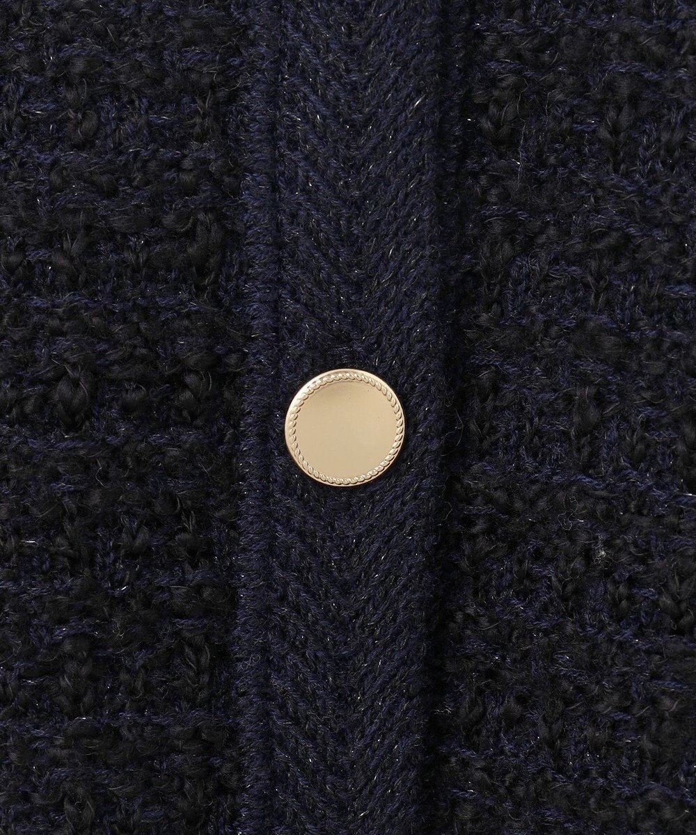 J.PRESS LADIES L 【洗える】TWEEDY ニット ジャケット 