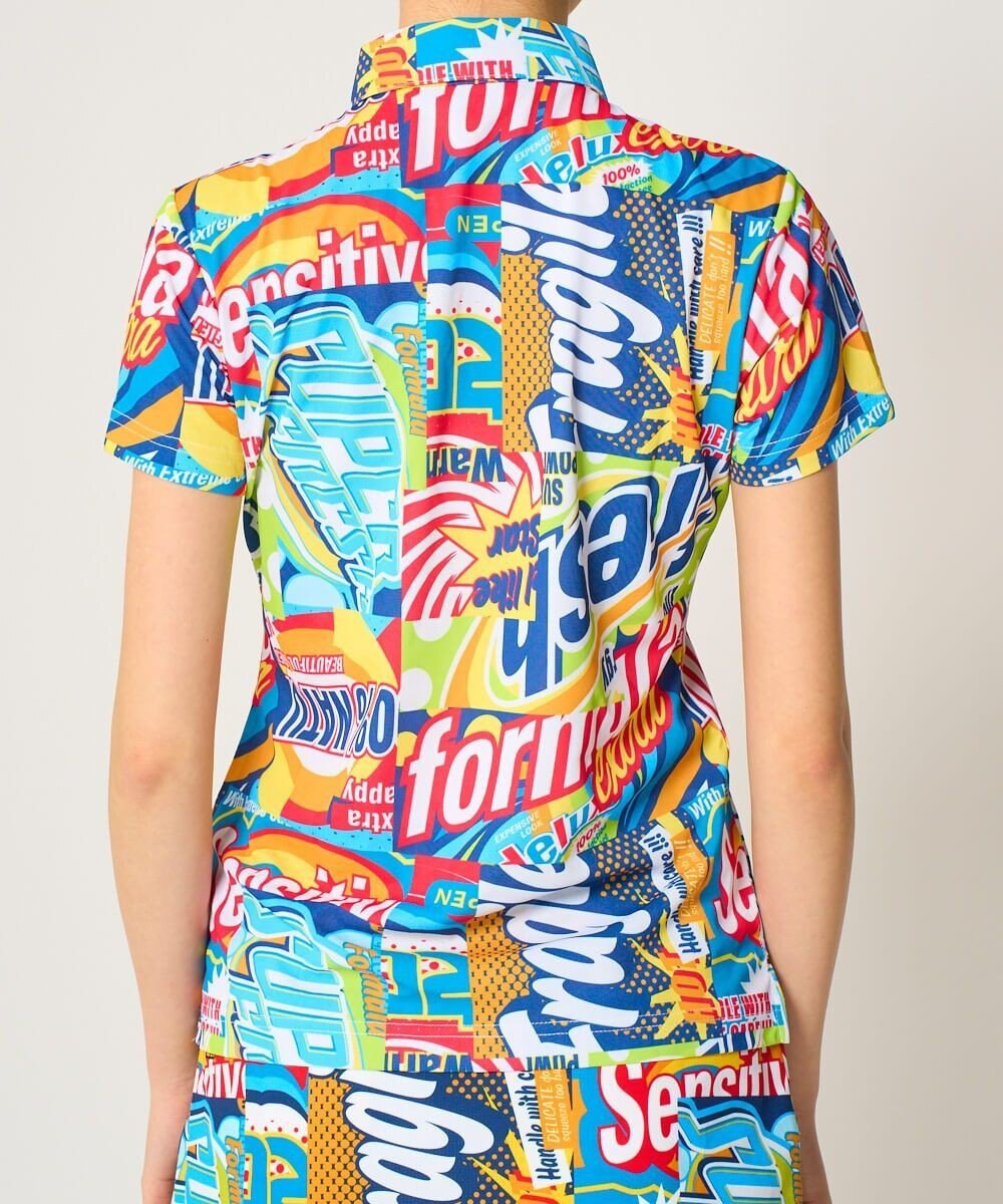 FILA GOLF／marie claire 【Loudmouth】柄ポロシャツ 