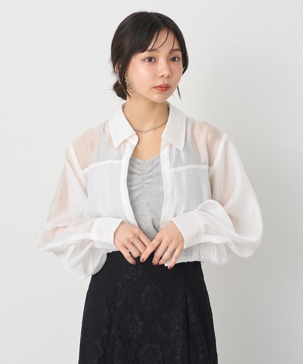 earth music&ecology バルーンシアーショートシャツ 