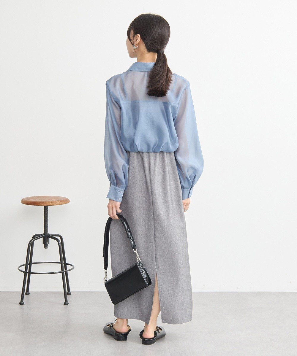 earth music&ecology バルーンシアーショートシャツ 