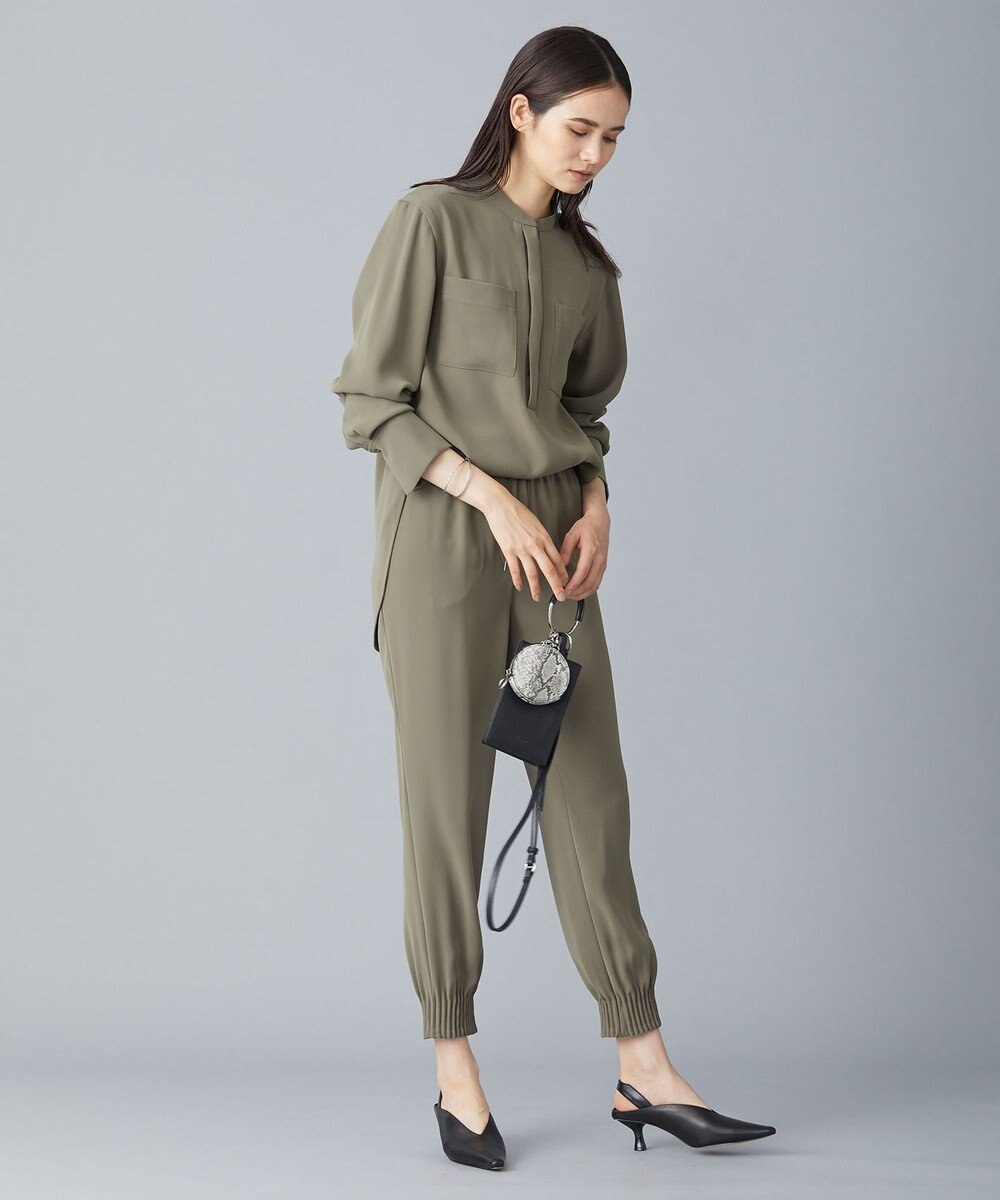 ICB 【WEB限定カラーあり・洗える】ライトダブルクロス ジョガーパンツ 