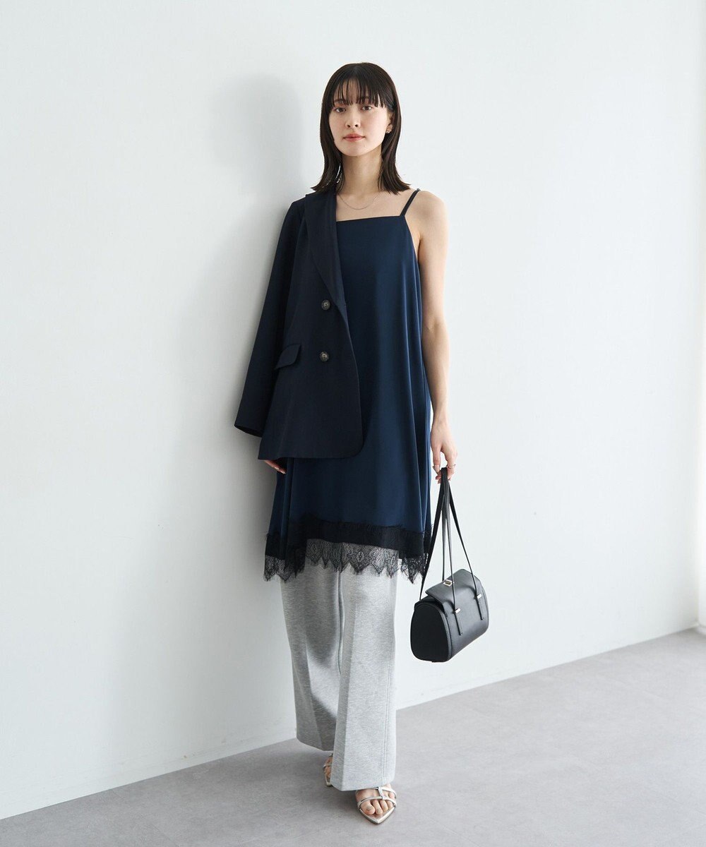 YECCA VECCA レースサテンキャミチュニック 