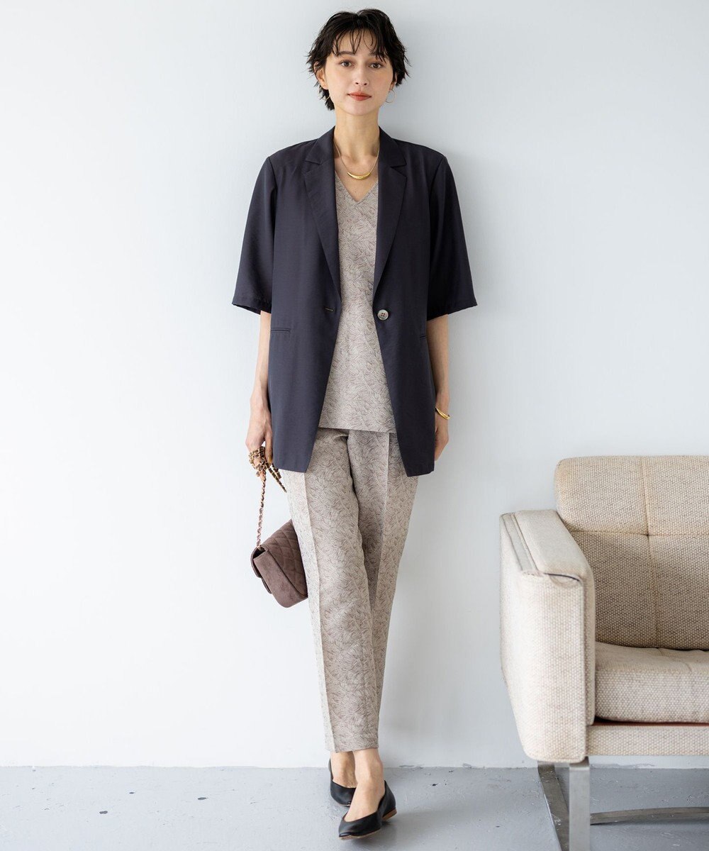 23区 L 【Oggi6月号掲載/速乾性/接触冷感】シアータンブラー ハーフスリーブ ジャケット 