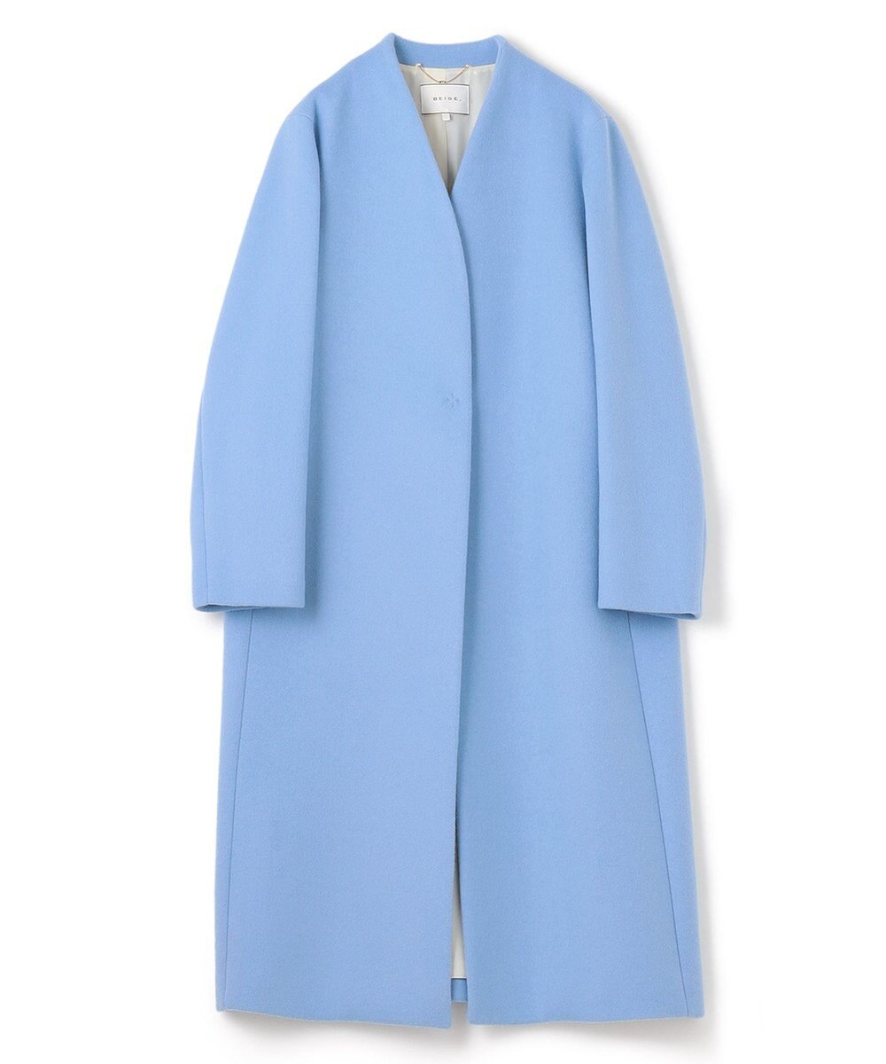 BEIGE， 【S-size】PASSY / ノーカラーロングコート 