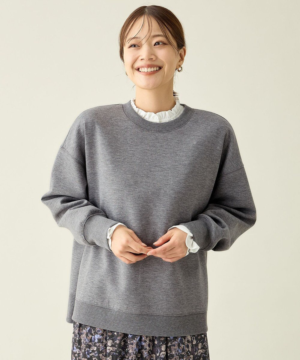 ANY L サイドドットダンボールトレーナー 