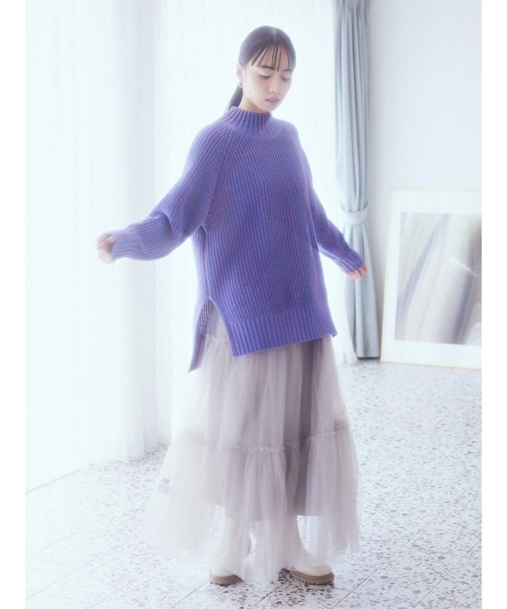 earth music&ecology マットベロアモールチュニック 