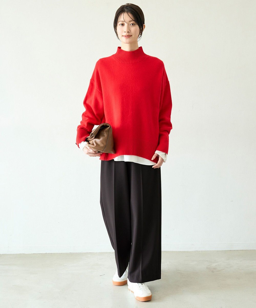 UNFILO サテン レイヤードブラウス 