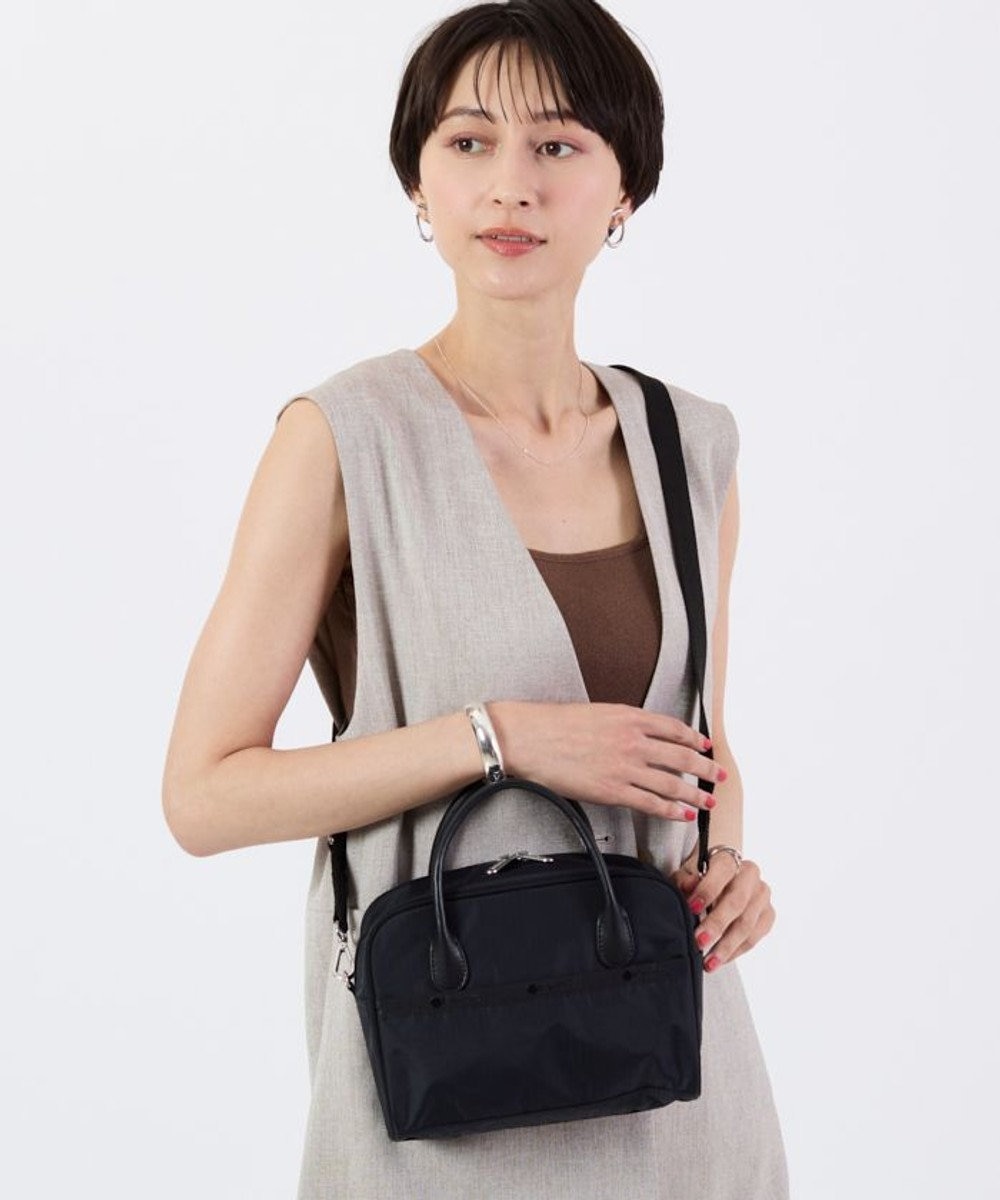 LeSportsac SQUARE TH CROSSBODY/アップタウンディープシーブルー/ブラック 