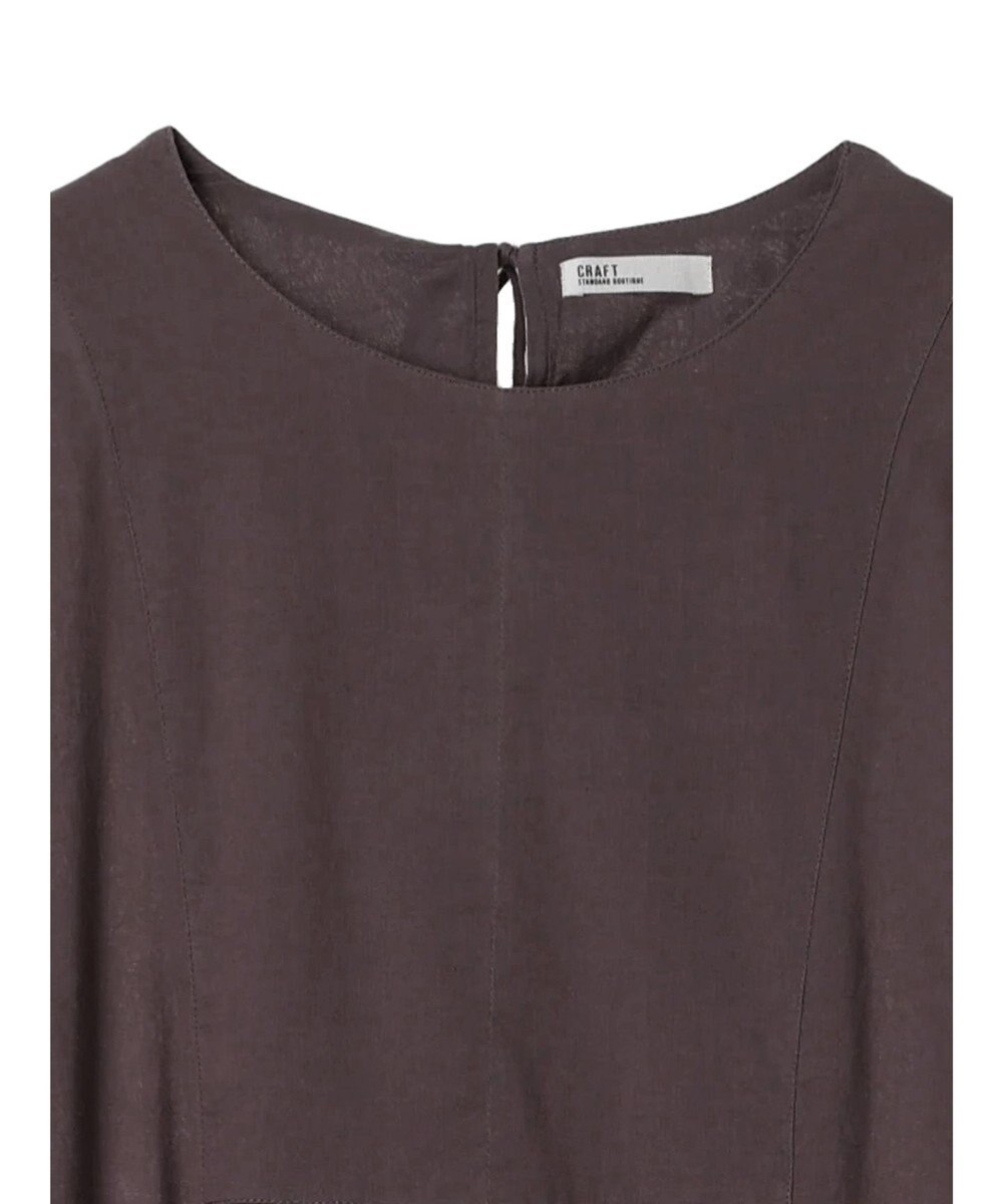 CRAFT STANDARD BOUTIQUE インド綿パフスリーブギャザーワンピース 