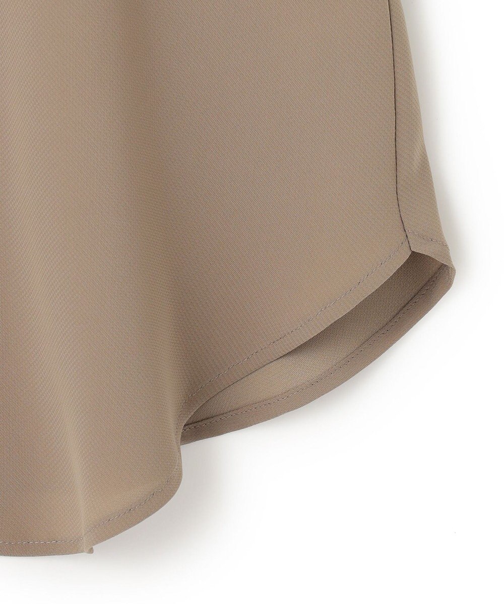 ICB 【接触冷感・UVケア・速乾】BackSatinAmunzen 5分袖バンドカラーブラウス 