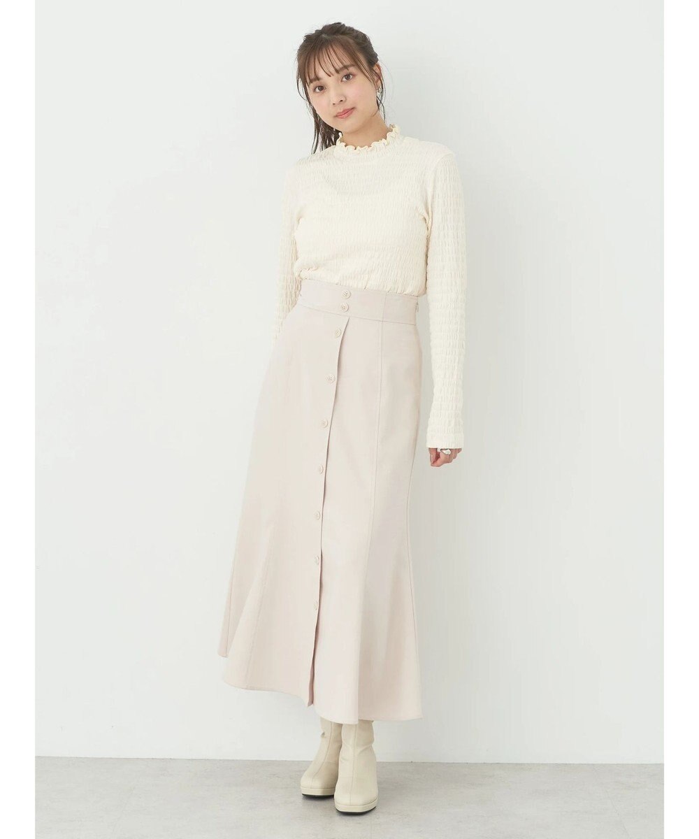 earth music&ecology フロントボタンスカート 