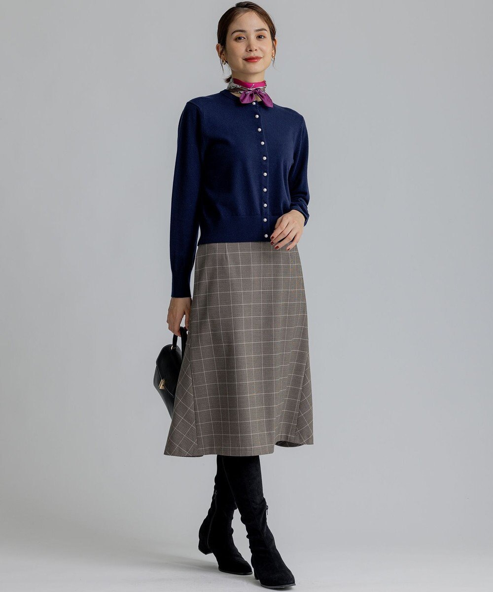 組曲 2WAYウォームストレッチ チェックスカート 