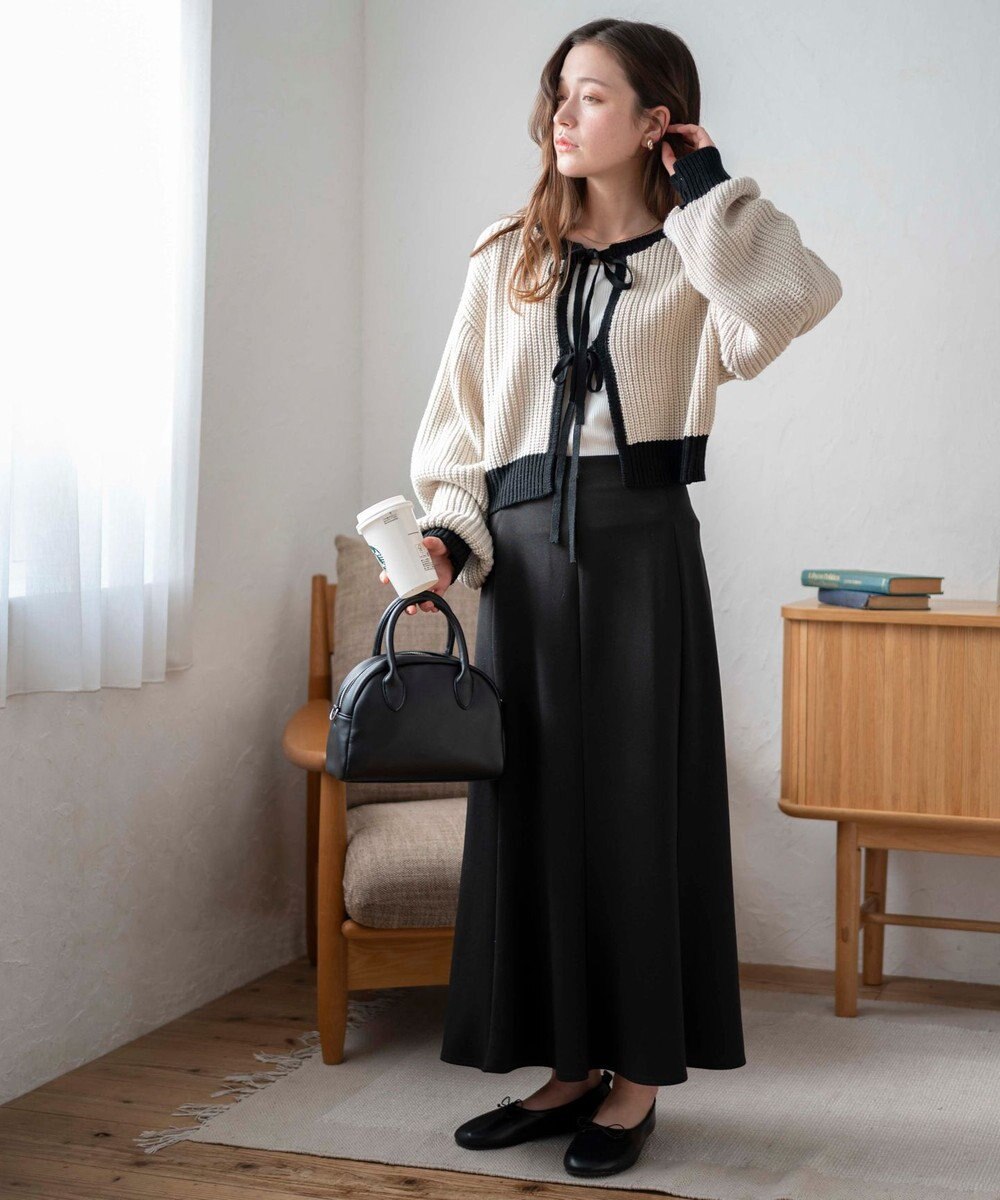 WEGO 【2024年秋冬新色カラー追加★】リボン2WAYカーデ 