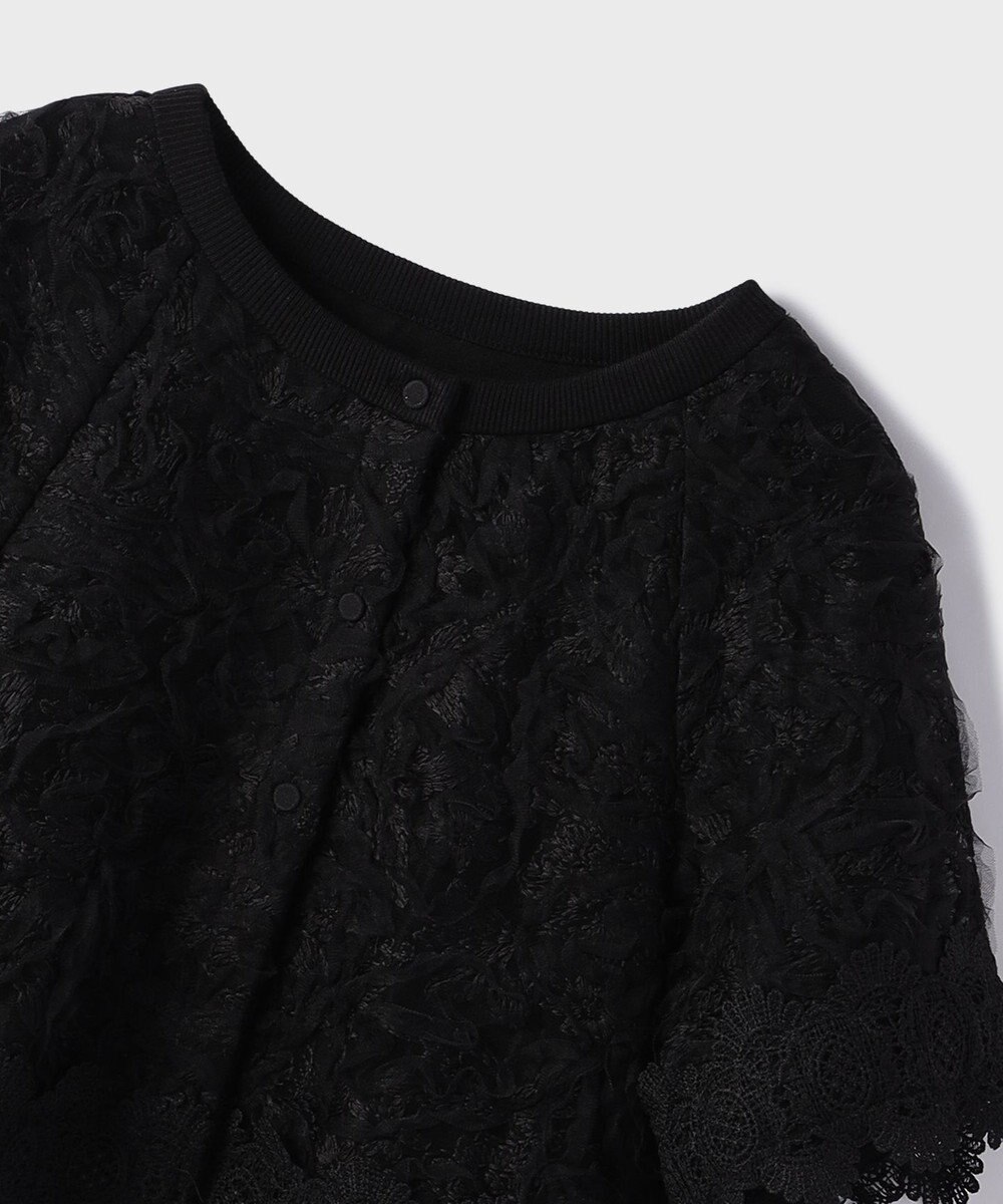 GRACE CONTINENTAL フラワー刺繍ニットカーディガン 