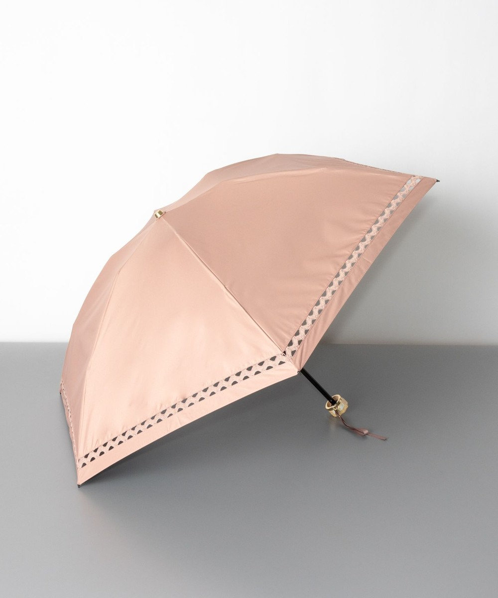 AURORA Beaurance（ビューランス）トーションレース晴雨兼用パラソル（折り畳みミニ傘） グレイッシュピンク