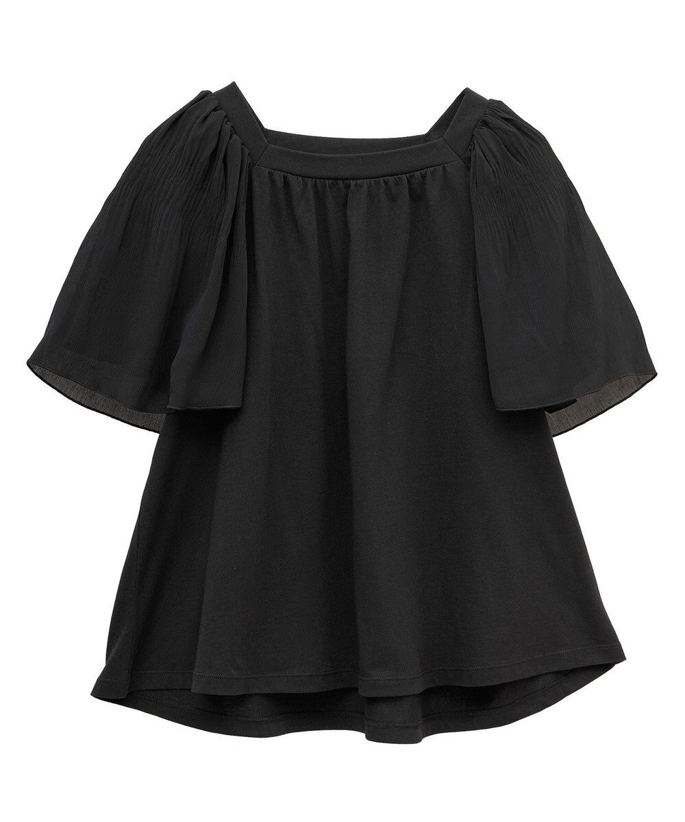 earth music&ecology マジョリカフレアスリーブスクエアプルオーバー 