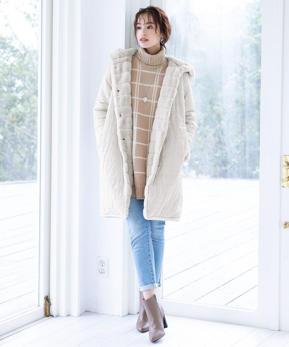 Tiaclasse 【2WAY】エコファーキルティングリバーシブルコート 