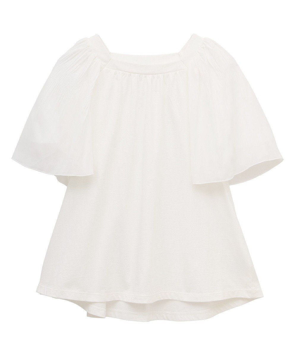 earth music&ecology マジョリカフレアスリーブスクエアプルオーバー 