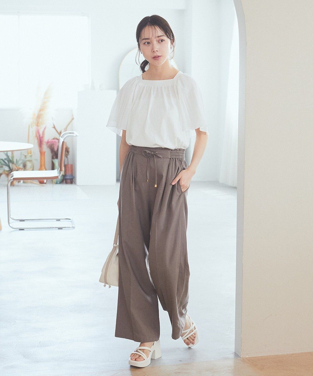 earth music&ecology マジョリカフレアスリーブスクエアプルオーバー 