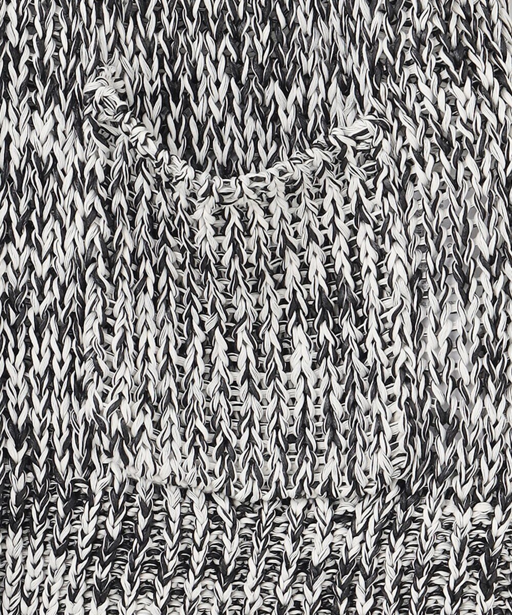 BEIGE， 【洗える】THYME / クルーネックコットンメッシュカーディガン 