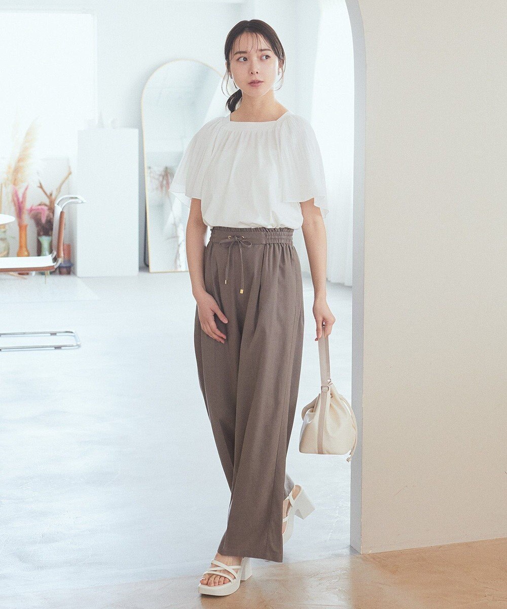 earth music&ecology マジョリカフレアスリーブスクエアプルオーバー 