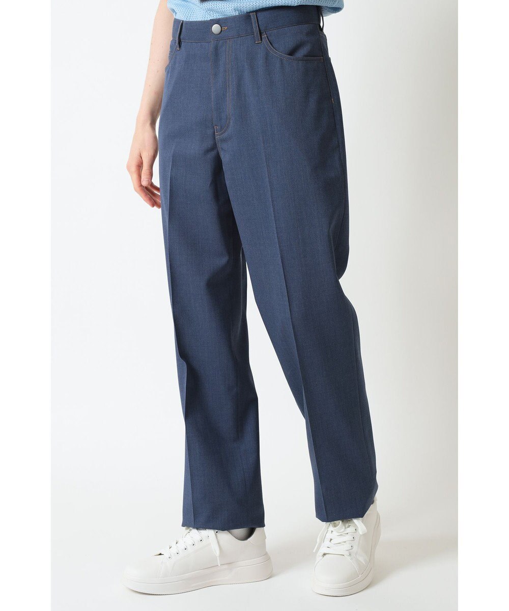 DAKS ステッチストレートパンツ 