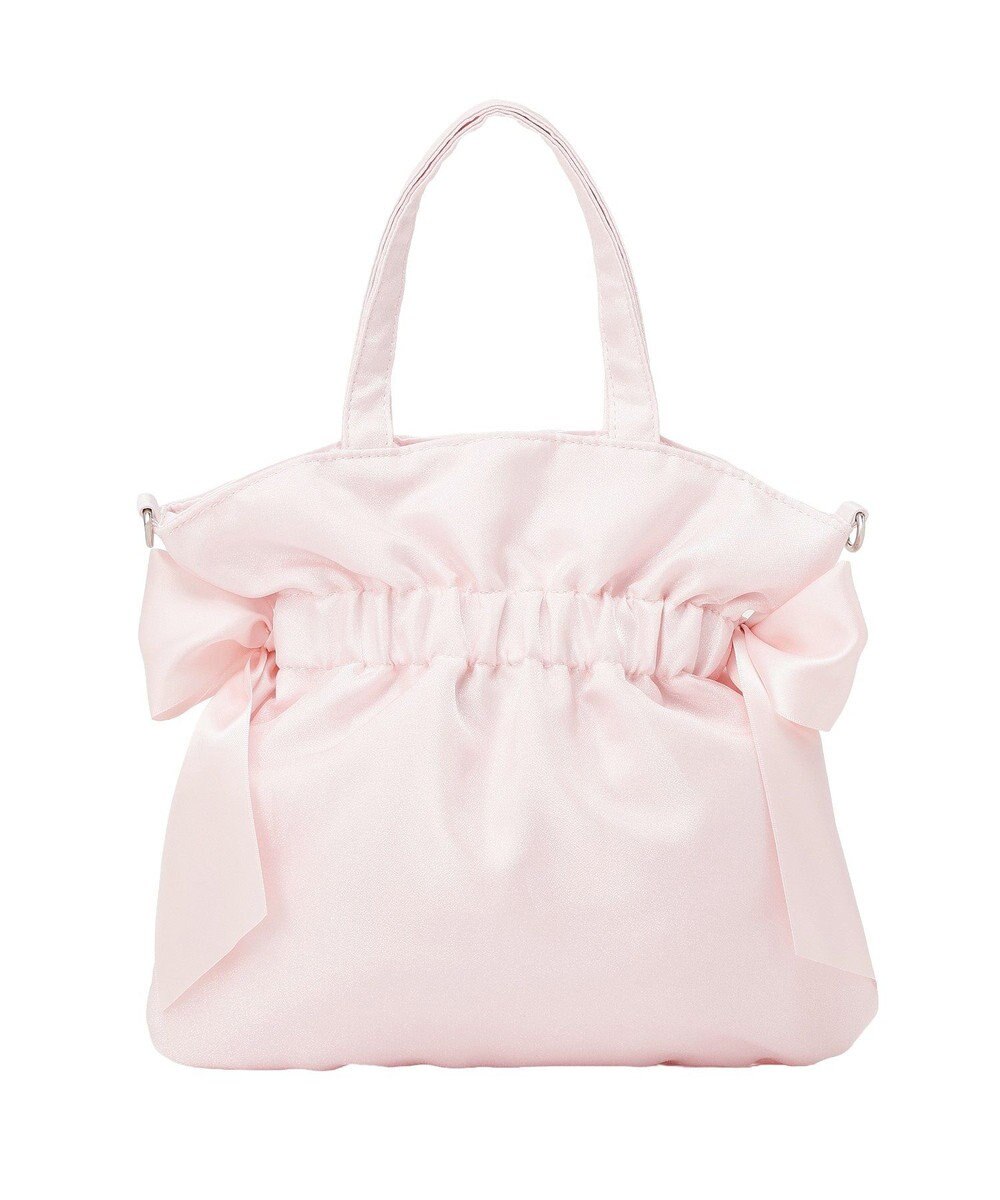 Maison de FLEUR オーガンジーダブルリボン2Wayトートバッグ 