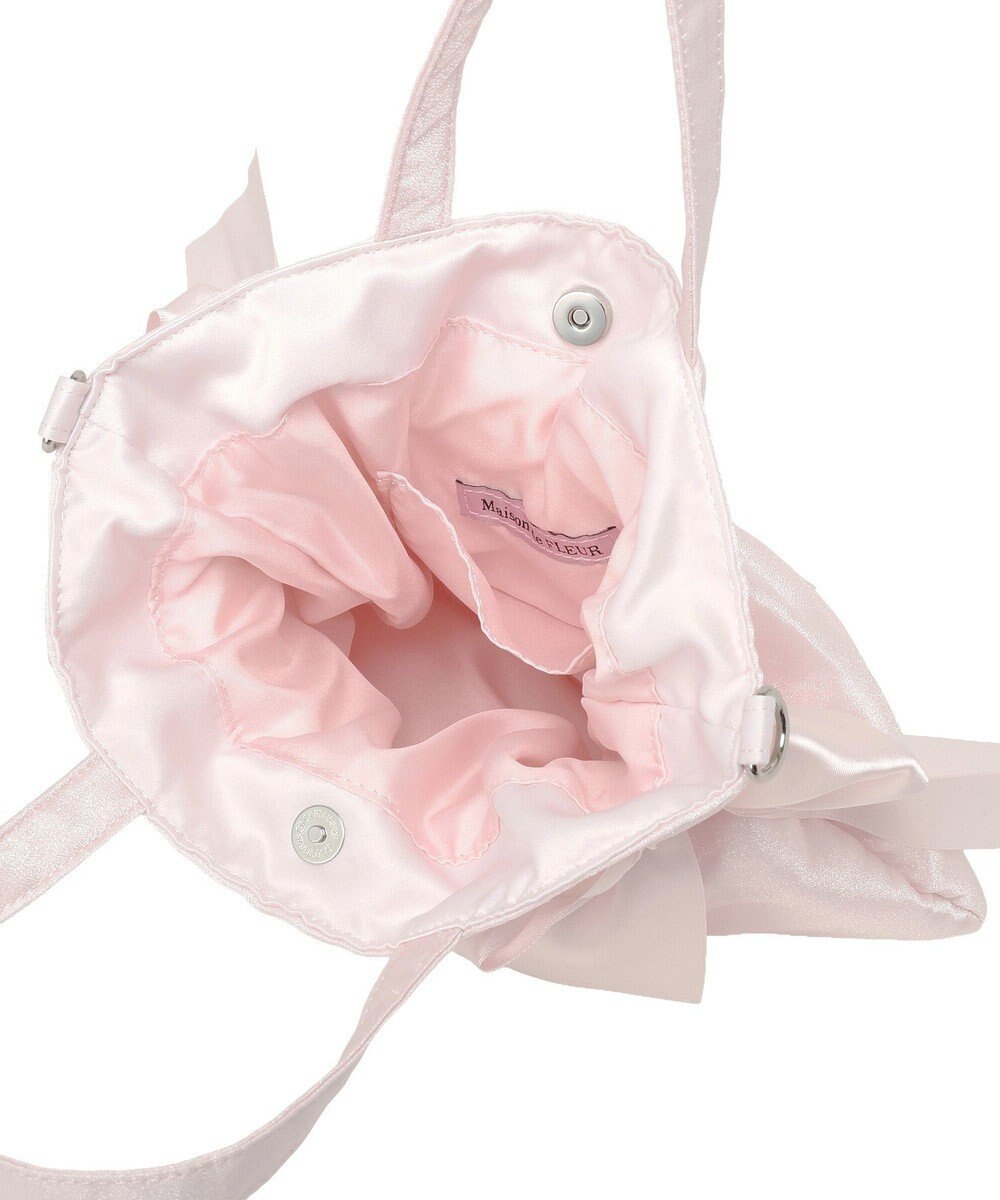 Maison de FLEUR オーガンジーダブルリボン2Wayトートバッグ 