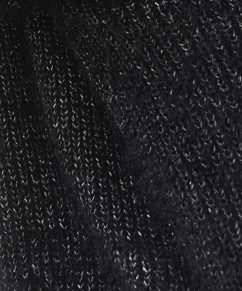 Tiaclasse 【洗える】ふわふわ片畦ラメシャギーカーディガン 