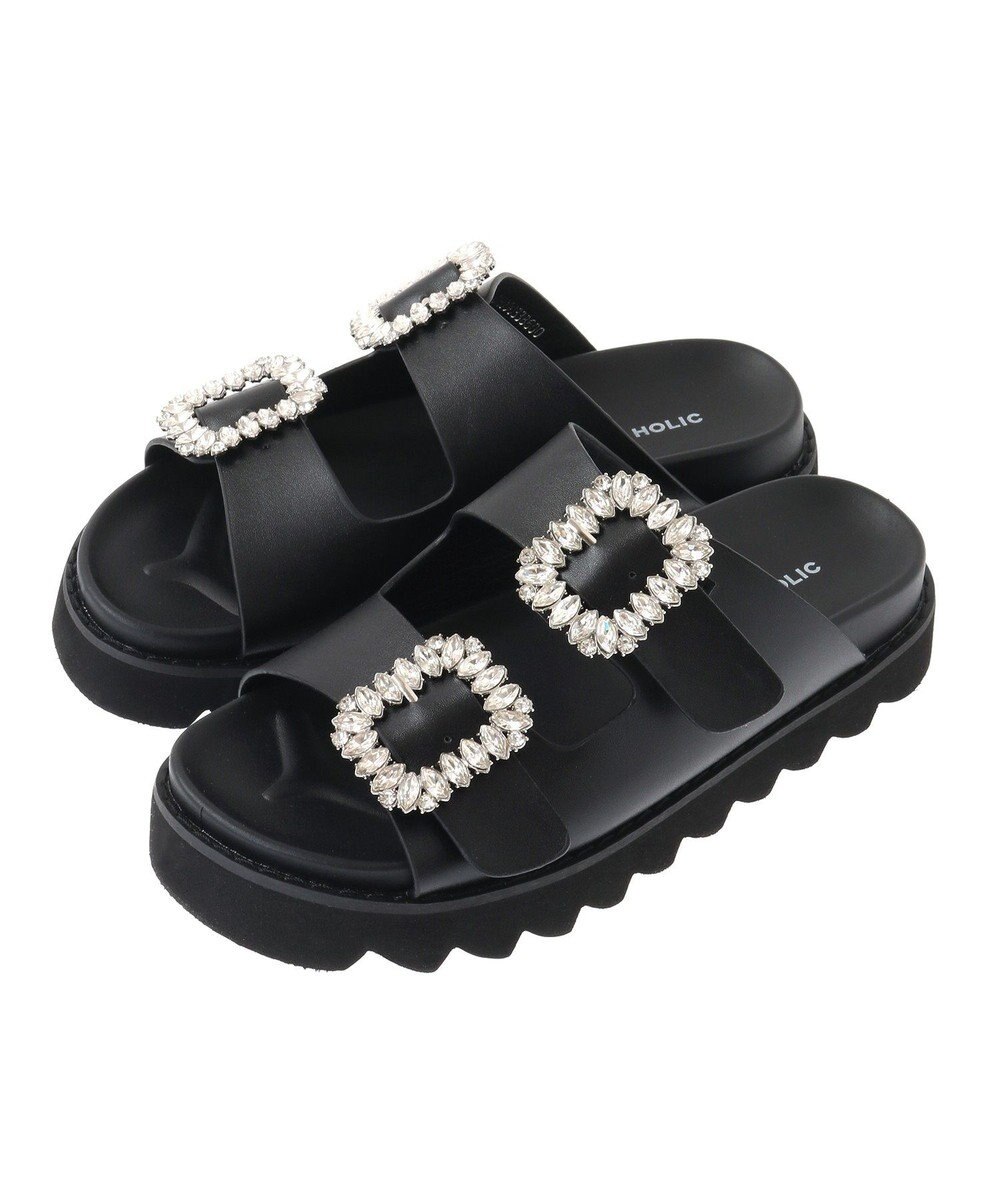 AMERICAN HOLIC ビジューフラットサンダル 