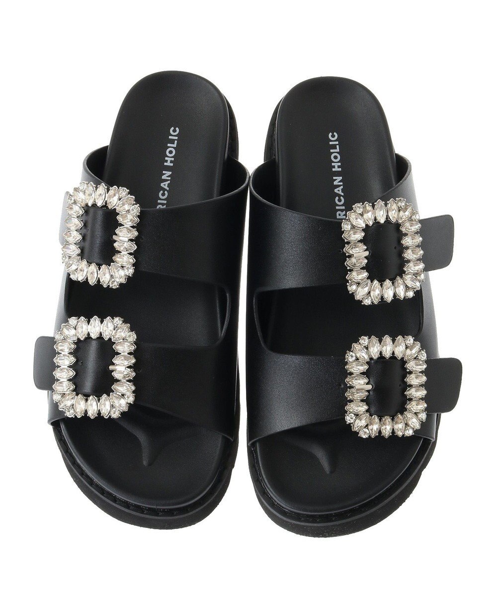 AMERICAN HOLIC ビジューフラットサンダル 