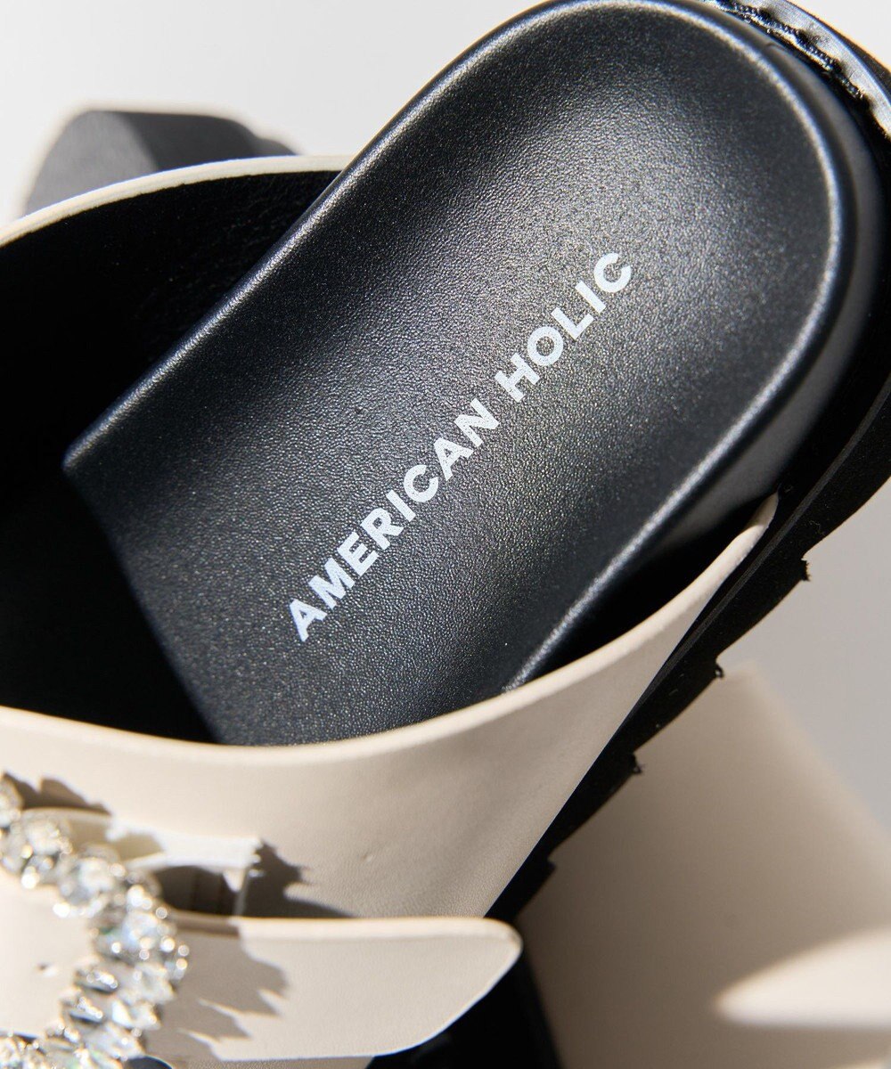 AMERICAN HOLIC ビジューフラットサンダル 