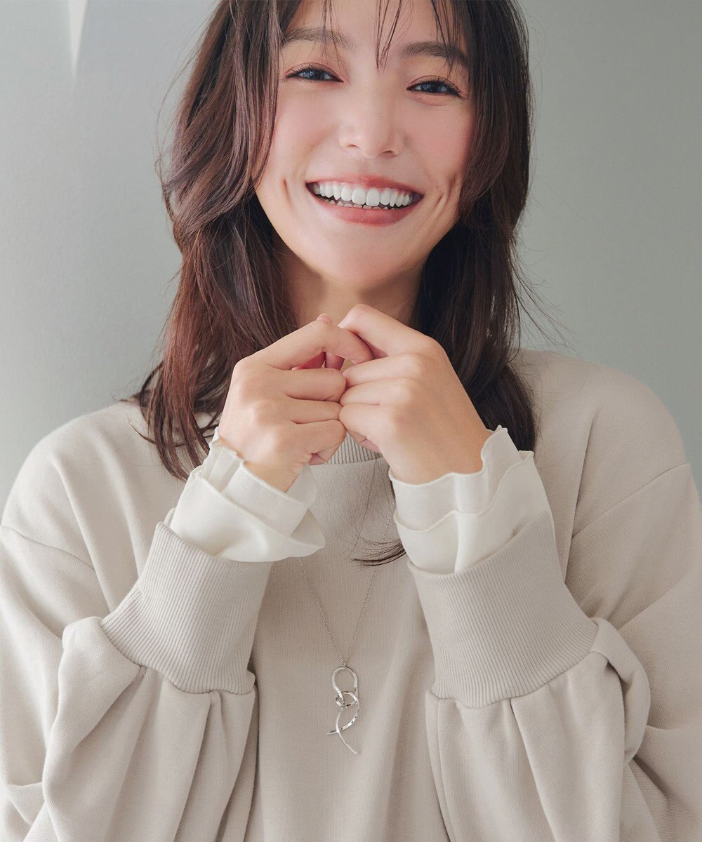 Tiaclasse 【吸水発熱・洗える】袖口ドッキングカットソープルオーバー 