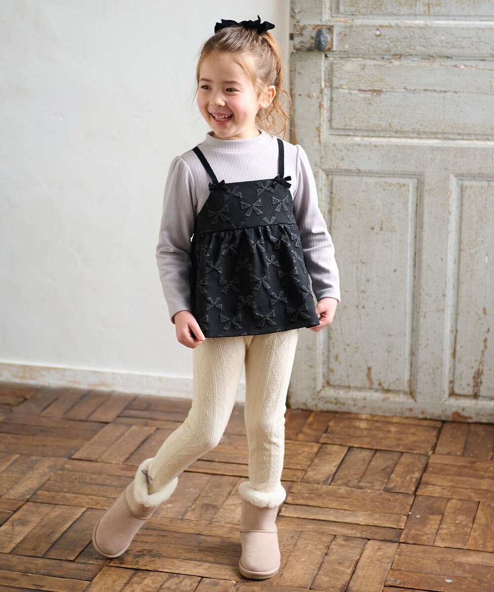 ANY KIDS 総柄リボンドッキングチュニック 