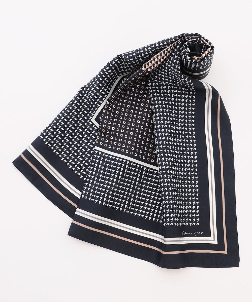 J.PRESS LADIES houndstooth スクエア スカーフ 