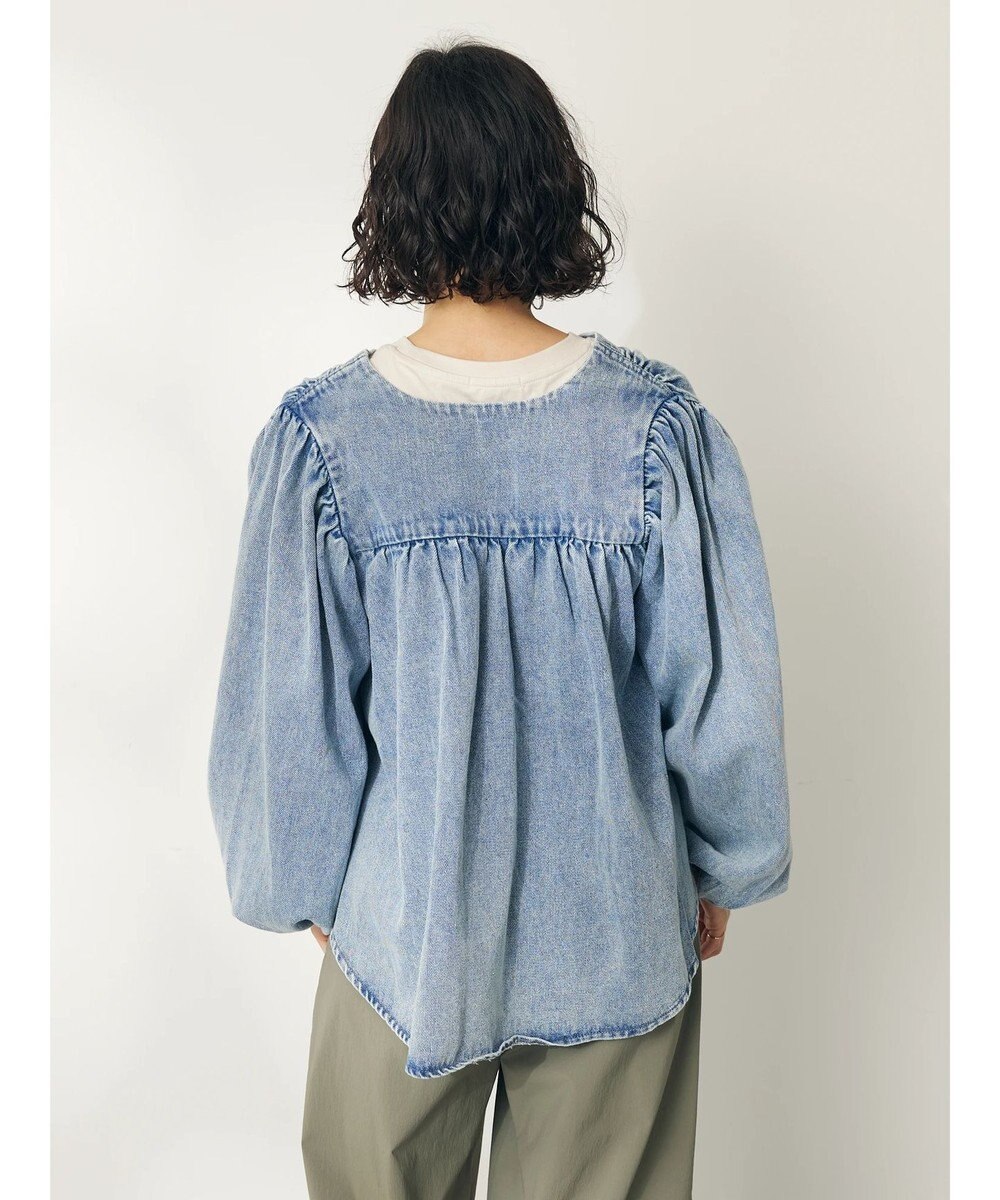 CRAFT STANDARD BOUTIQUE デニムギャザーヨークブラウス 