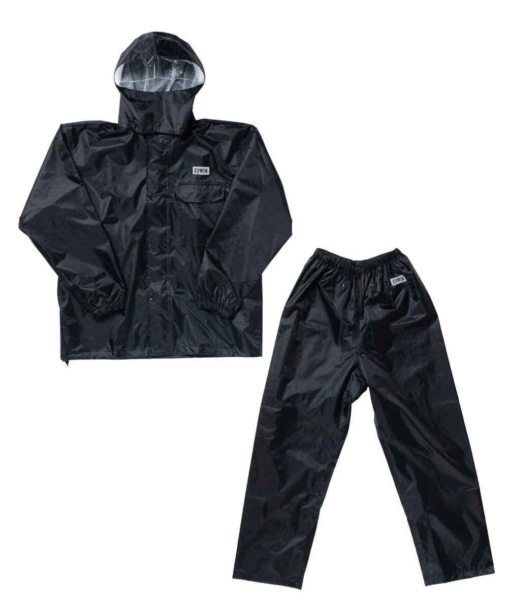 MOONBAT 【防水の頂点へ/上下セット】EDWIN (エドウィン) レインコート レインパンツ 上下セット 