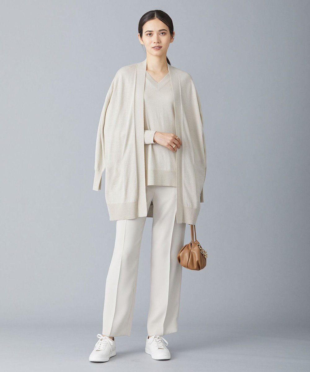 ICB 【洗える】 コンパクトウール Vネックプルオーバー 