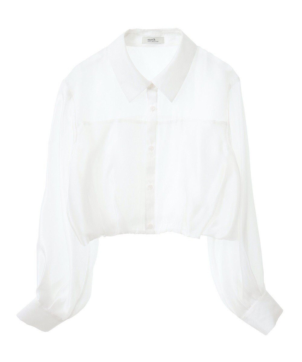 earth music&ecology バルーンシアーショートシャツ 