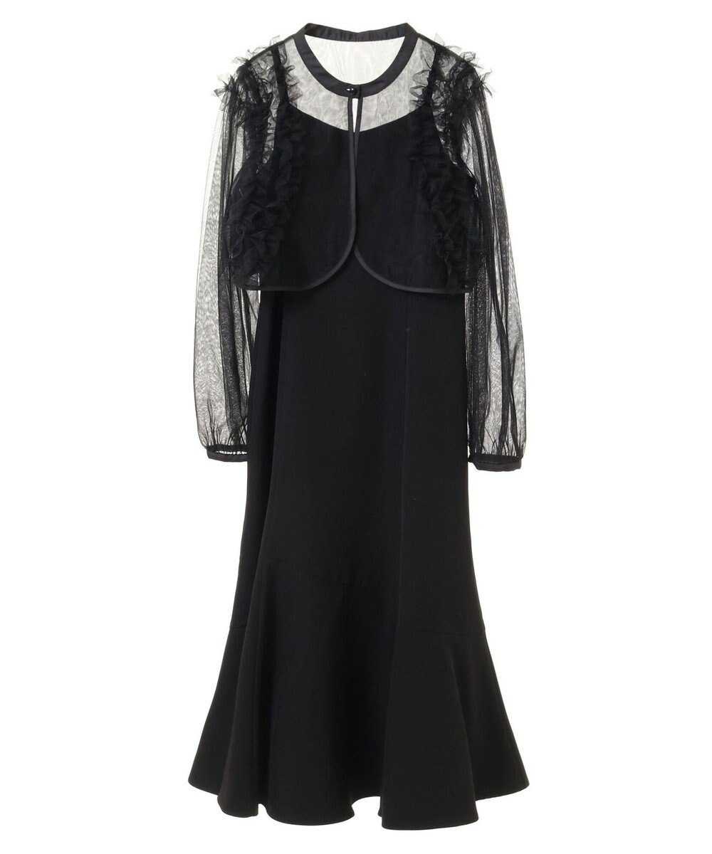 earth music&ecology ＳＥＴ２点チュールブラウス付きキャミワンピース 