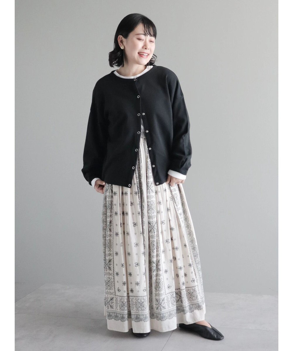 CRAFT STANDARD BOUTIQUE パネル柄マキシギャザースカート 