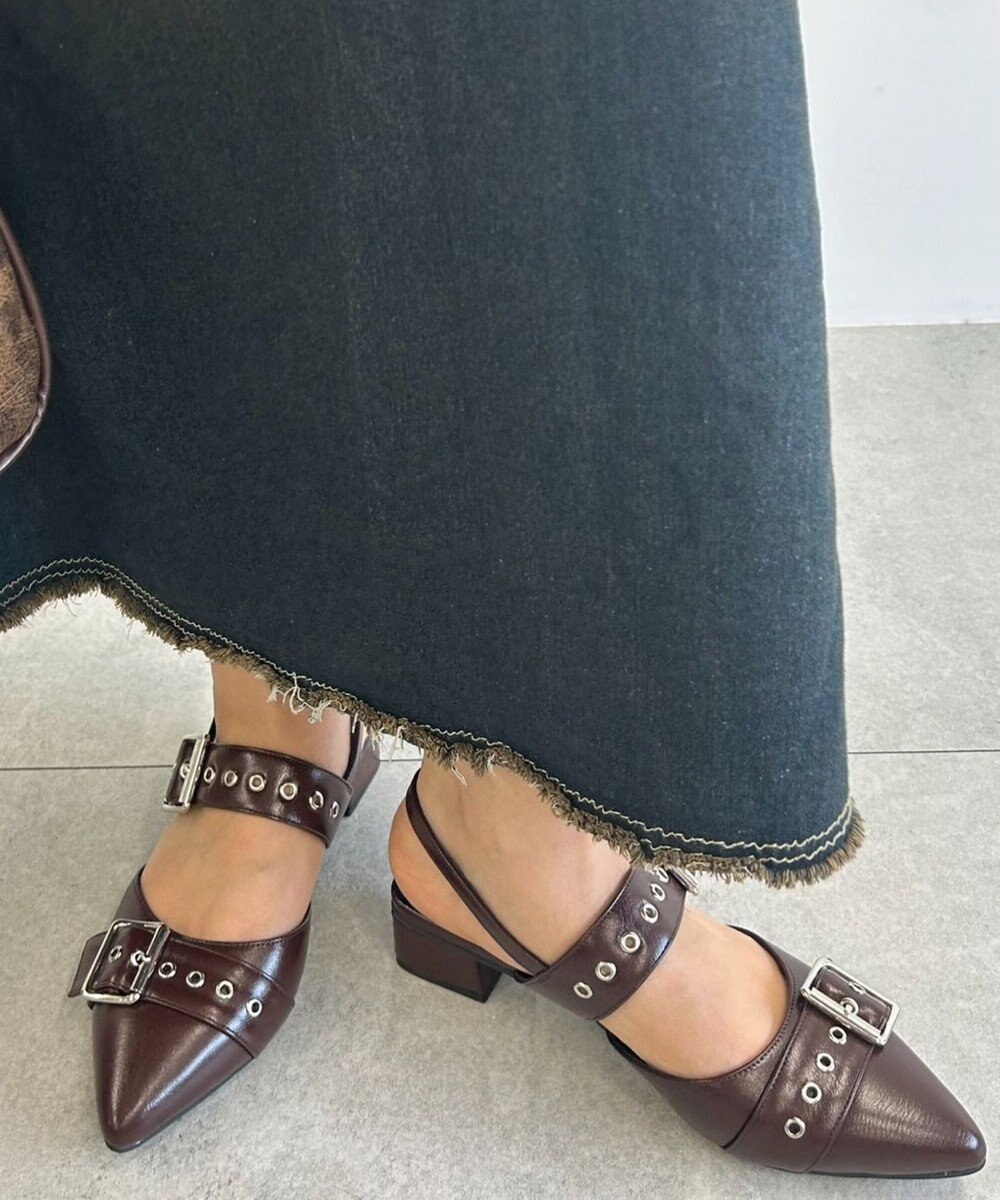 WEGO ハトメベルトポインテッドシューズ 