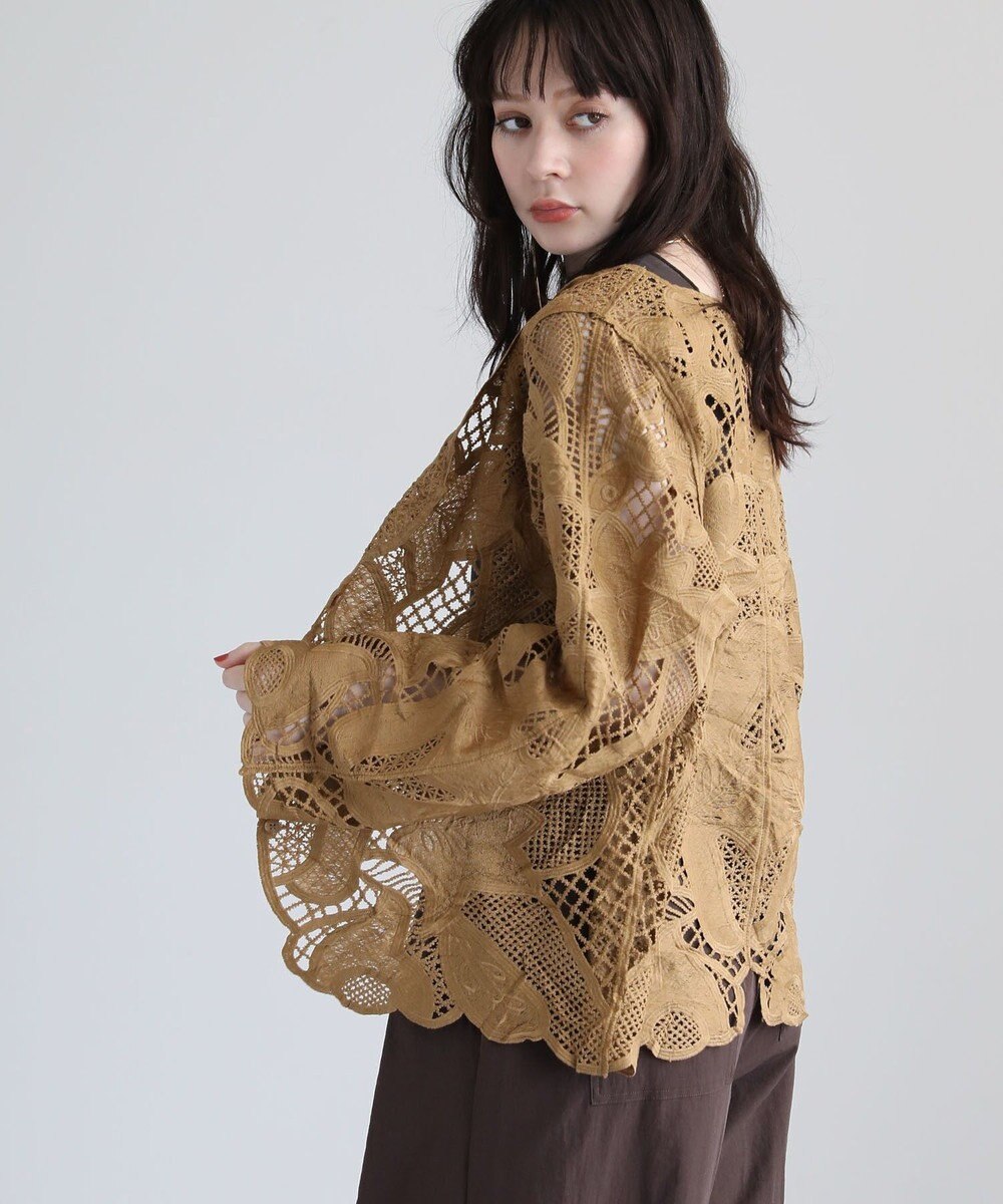 Green Parks ・ＥＬＥＮＣＡＲＥ　ＤＵＥ　レーシーカーディガン 